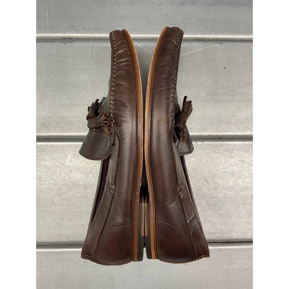 Poste Lavorazione Artigianale Loafers‎ Mens EU 42 US 9 Brown Leather Tassels
